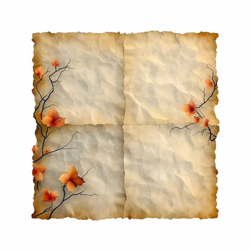 طرح کادر نوشته گل کاغذی روی کاغذ