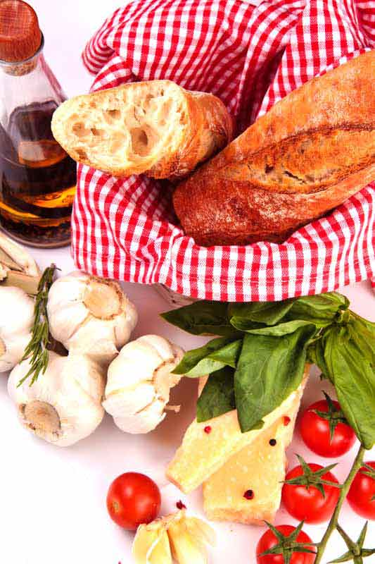 دانلود تصویر با کیفیت نان فانتزی و گوجه فرنگی