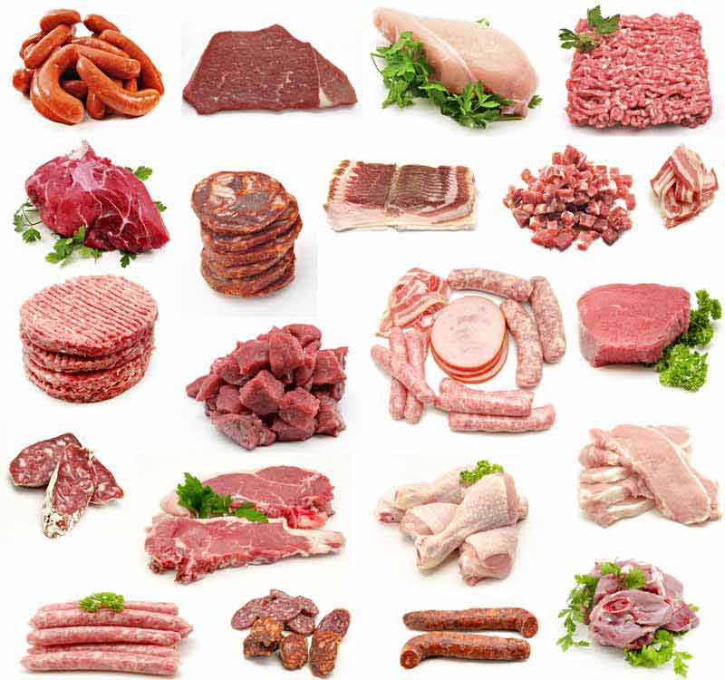 عکس با کیفیت از مواد گوشتی