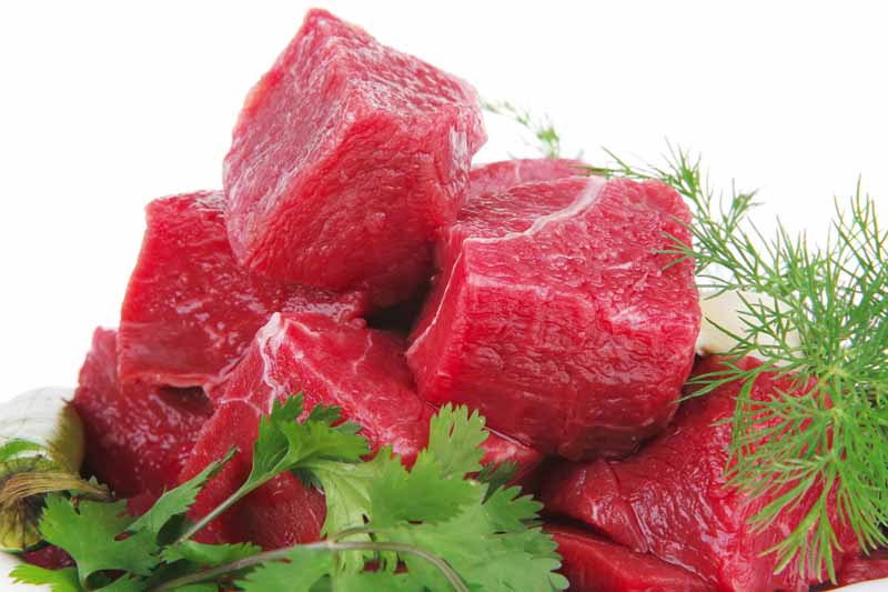 تصویر لارج فرمت از گوشت قرمز و گشنیز