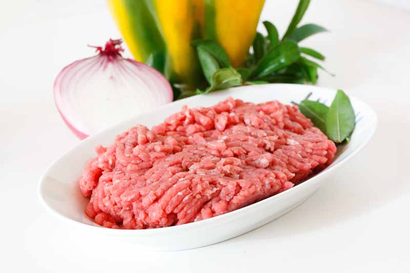 تصویر لارج فرمت از گوشت چرخ کرده و پیاز