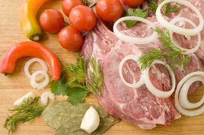 عکس با کیفیت از گوشت و فلفل