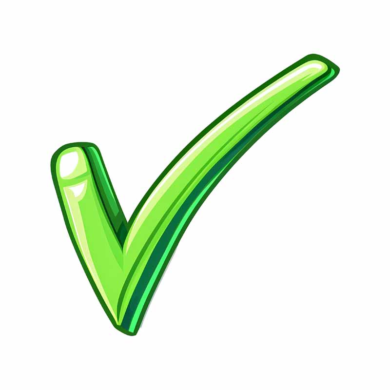 دانلود طرح آیکون تیک سبز روشن