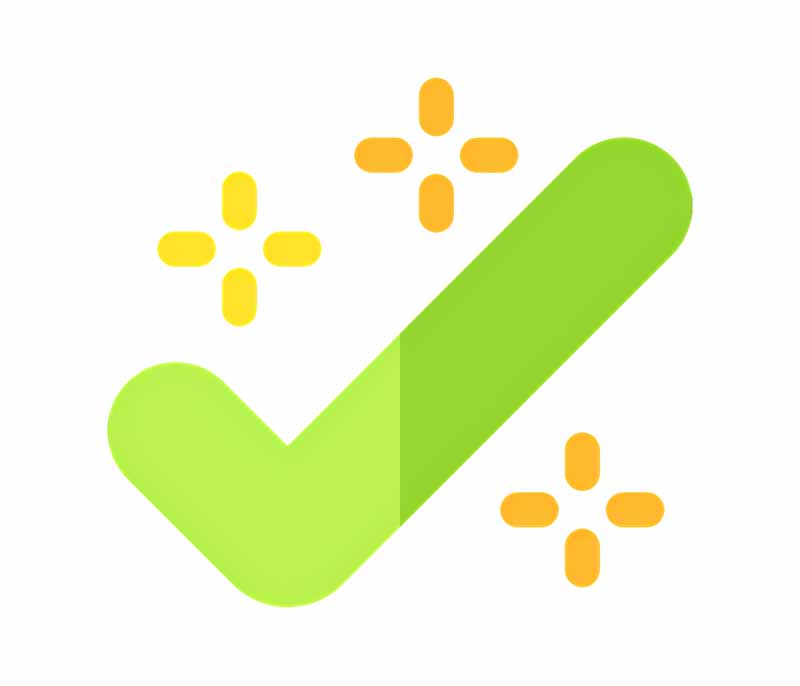 دانلود طرح آیکون تیک سبز دو رنگ