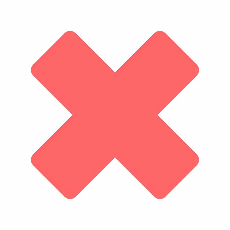 دانلود طرح آیکون ایکس قرمز پهن