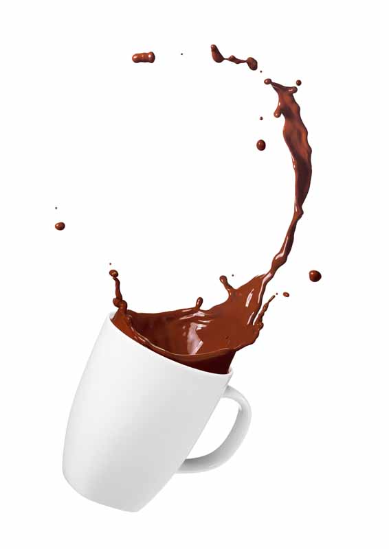 عکس گرافیکی شیر کاکائو در لیوان