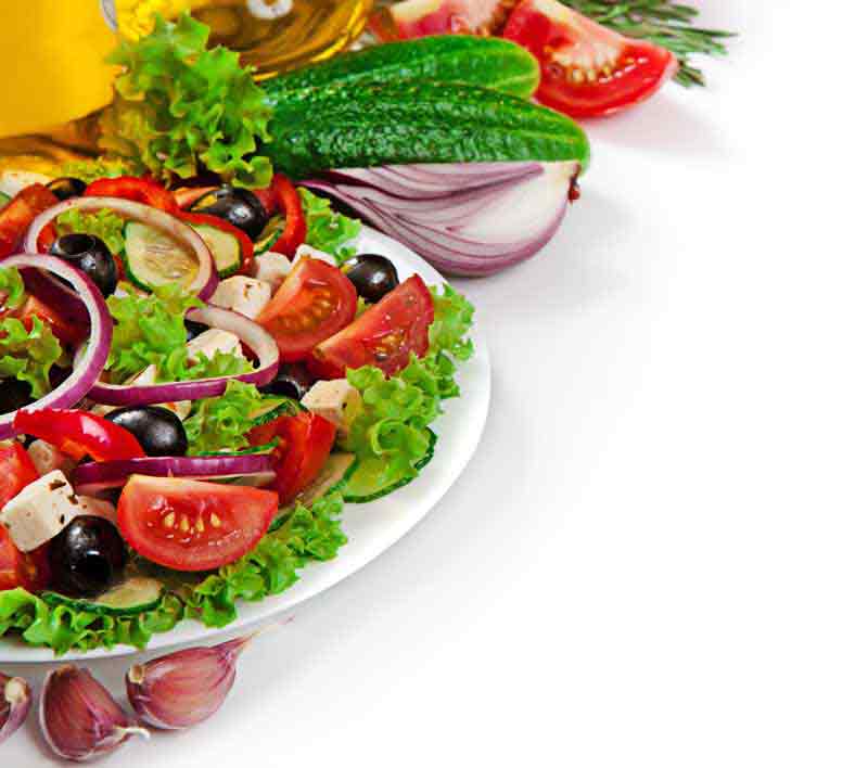عکس با کیفیت از پیاز و سالاد