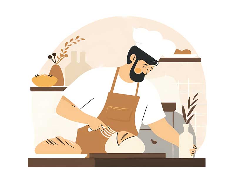 دانلود وکتور مفهومی خمیر نان