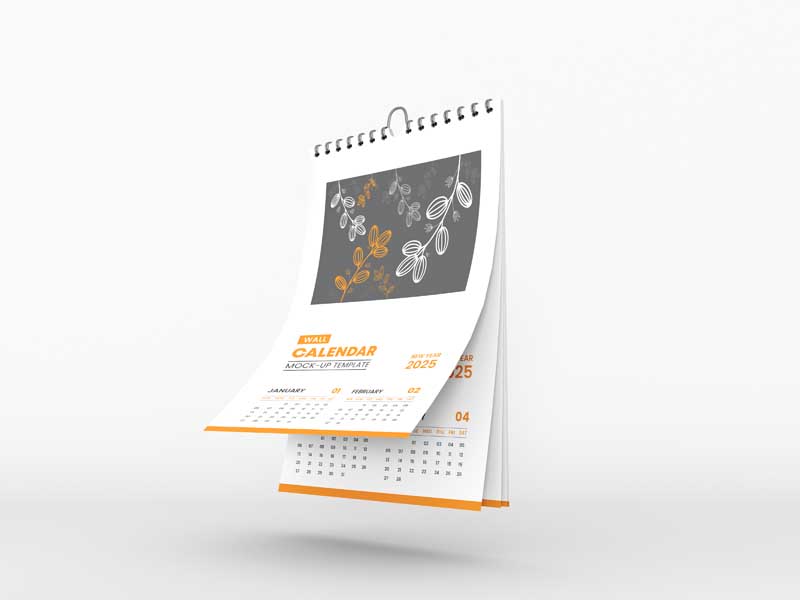 موکاپ تقویم دیواری سفید