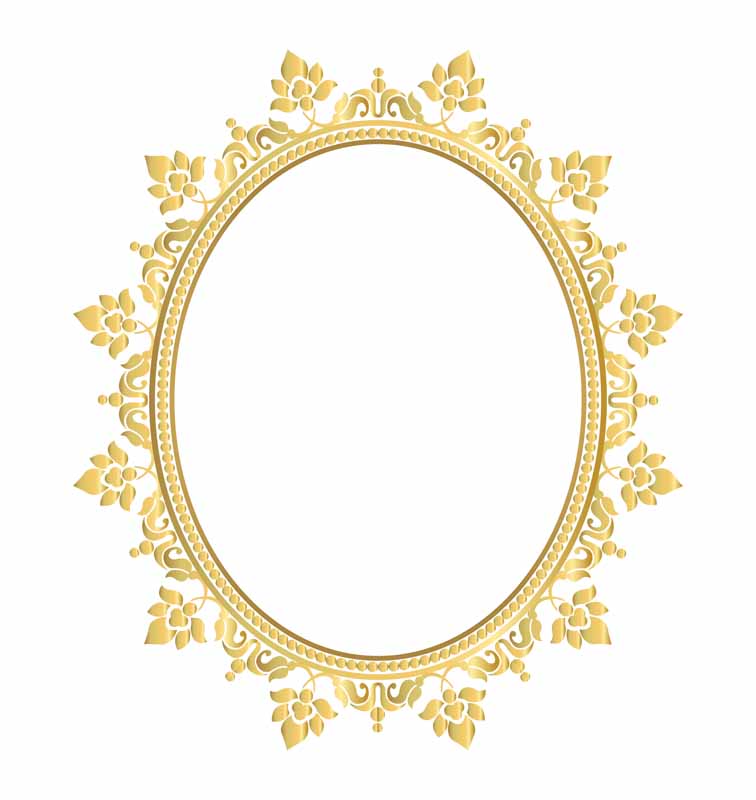 طرح لایه باز کادر نوشته بیضی گلدار