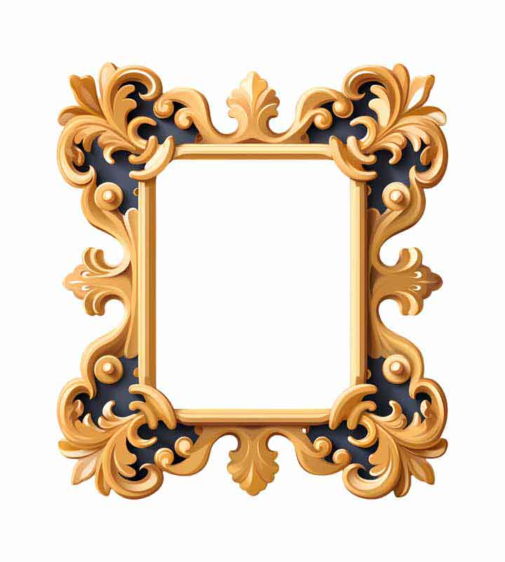 طرح لایه باز کادر مدل قاب چوبی