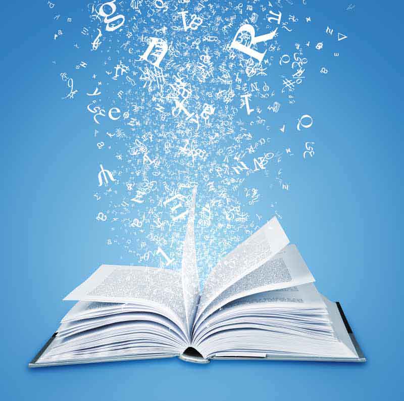 تصویر لارج فرمت از الفبای لاتین و کتاب