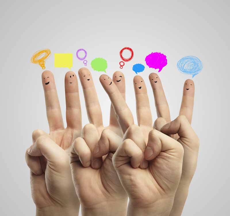دانلود عکس ایموجی گفتگوهای رنگی