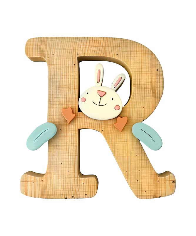 دانلود طرح حرف R و خرگوش