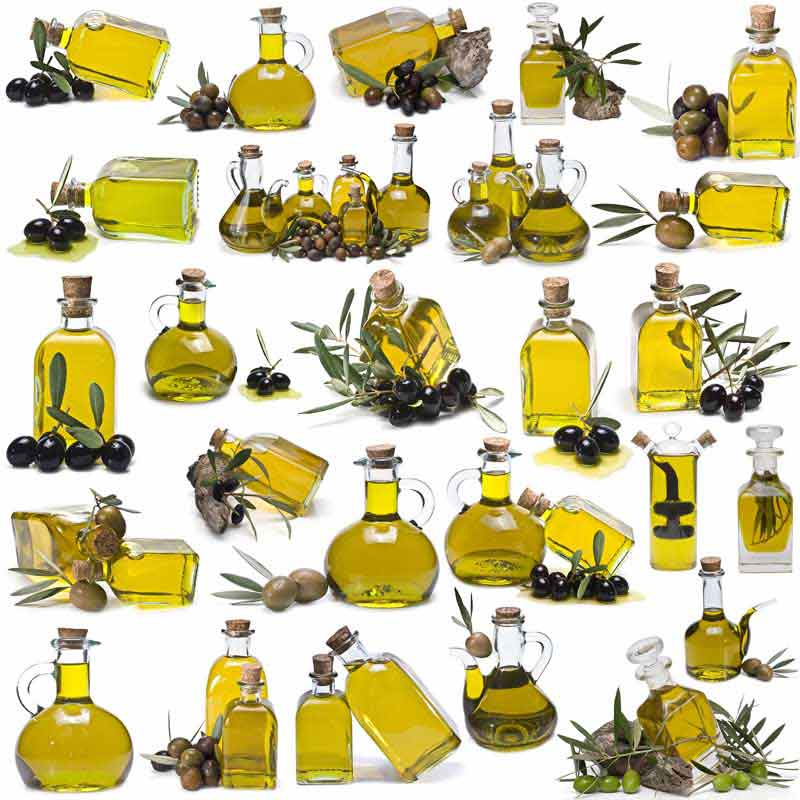 عکس با کیفیت از شیشه های روغن زیتون