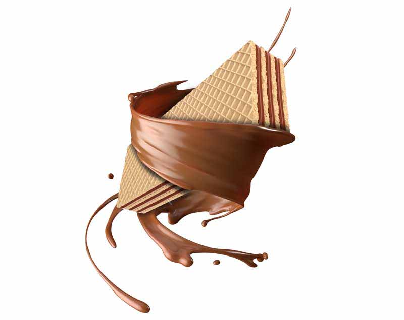 دانلود طرح ویفر با کاکائو