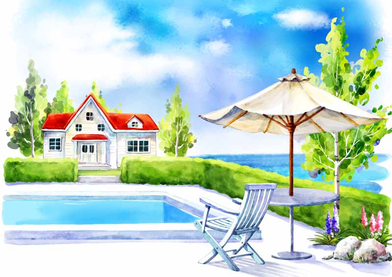 دانلود عکس از خانه ای در ساحل