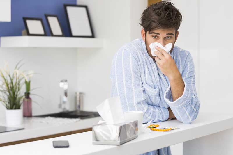 عکس با کیفیت از بیمار سرما خورده