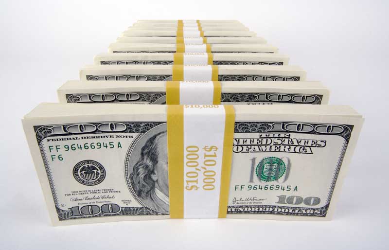 عکس زیبا از اسکناس های 100 دلاری