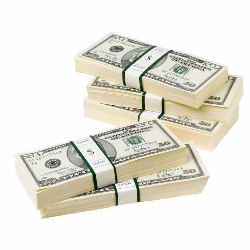 عکس با کیفیت از بسته های 50 دلاری