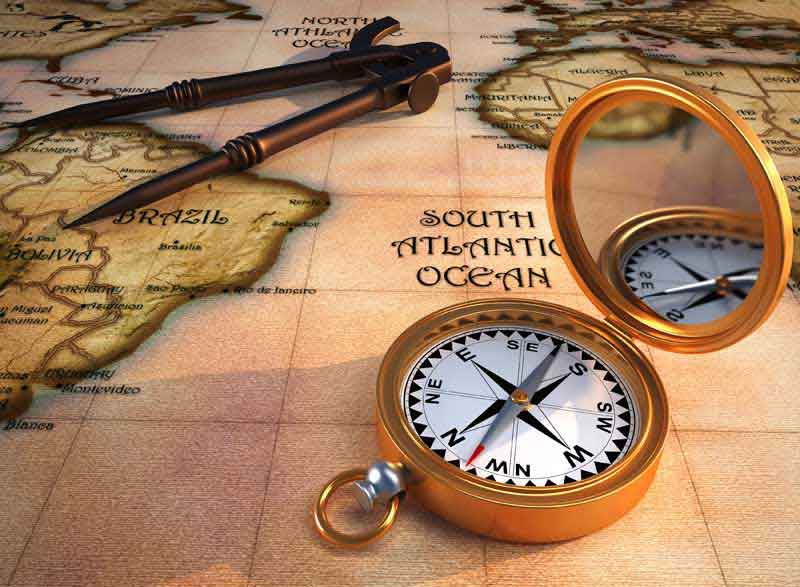 عکس لارج فرمت از نقشه اقیانوس اطلس