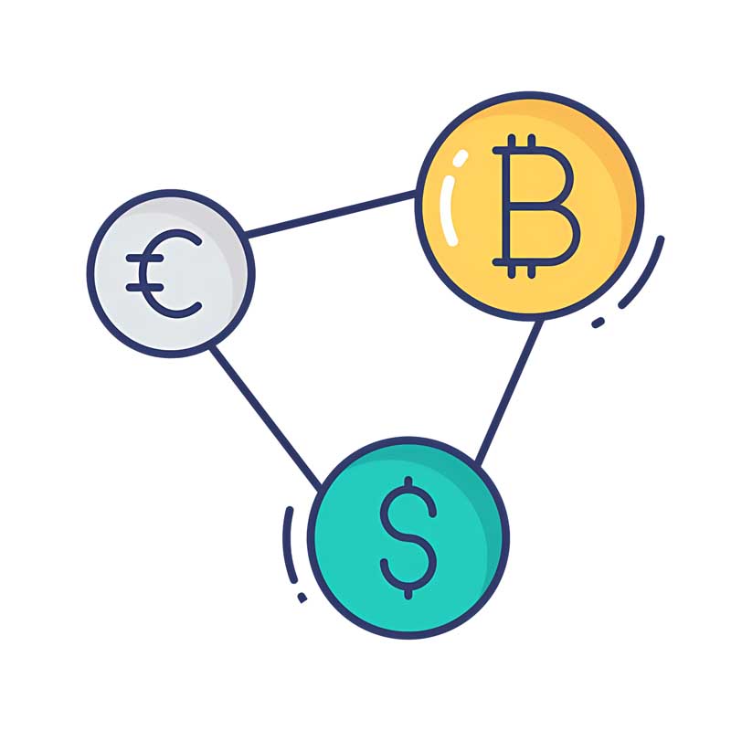 دانلود طرح نماد دلار و بیت کوین و یورو