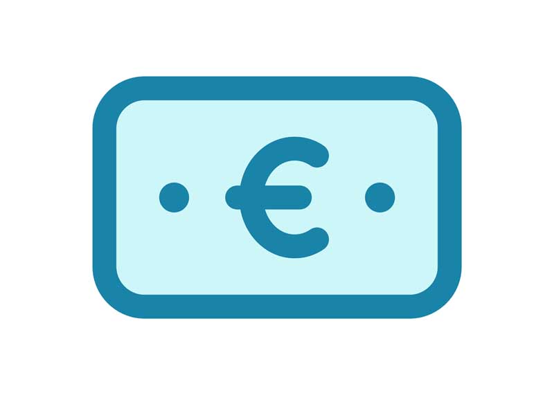 دانلود طرح آیکون اسکناس یورو