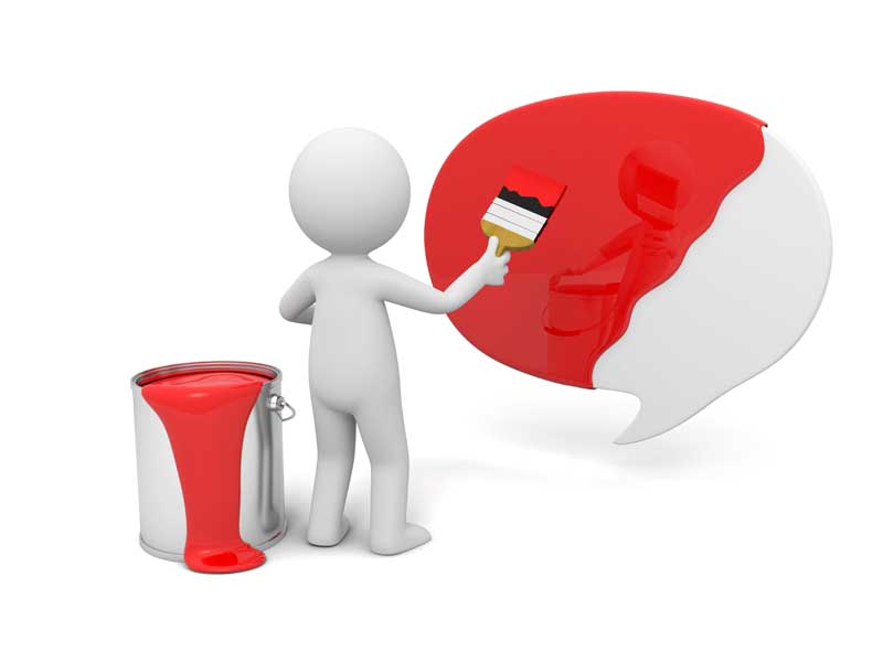 عکس سه بعدی از رنگ آمیزی دیالوگ