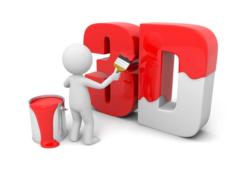 عکس سه بعدی از رنگ آمیزی 3D