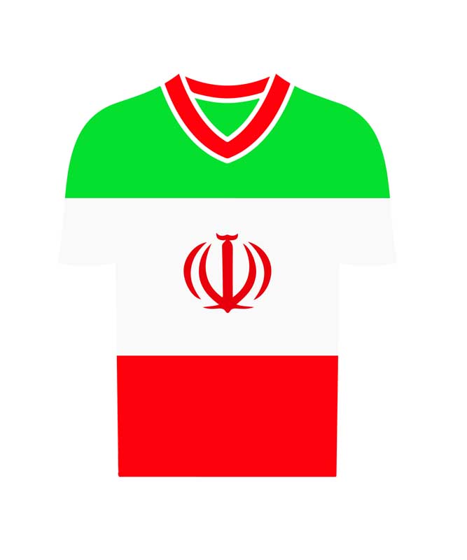 دانلود طرح پیراهن با رنگ پرچم ایران