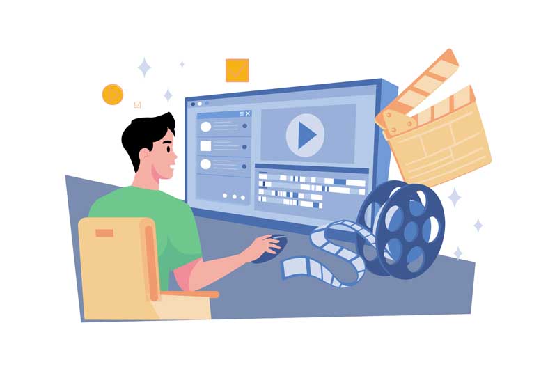 دانلود وکتور مفهومی تدوین فیلم