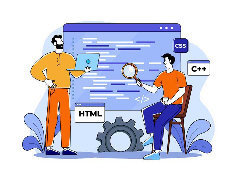 دانلود وکتور مفهومی برنامه نویس سایت