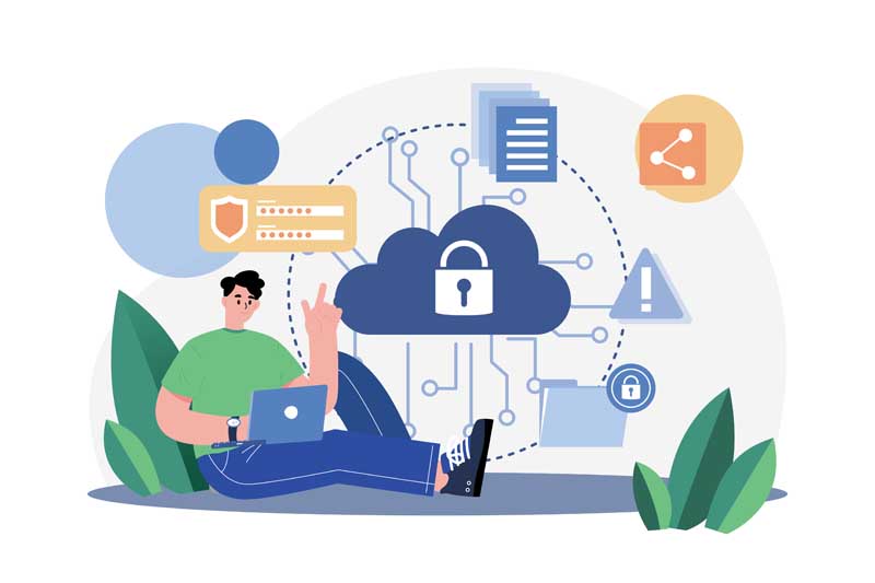 دانلود وکتور مفهومی فضای ابری