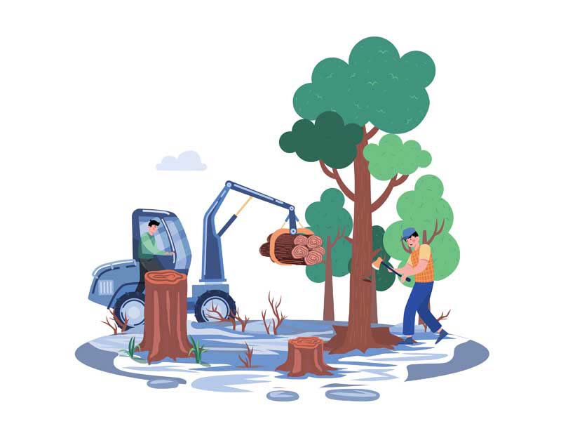 دانلود وکتور مفهومی تخریب جنگل