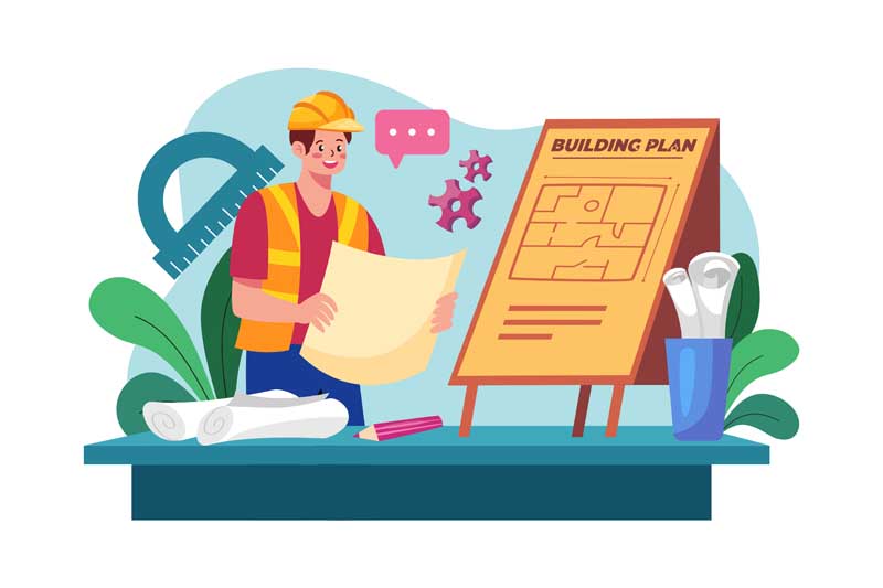دانلود وکتور مفهومی مهندس نقشه کشی