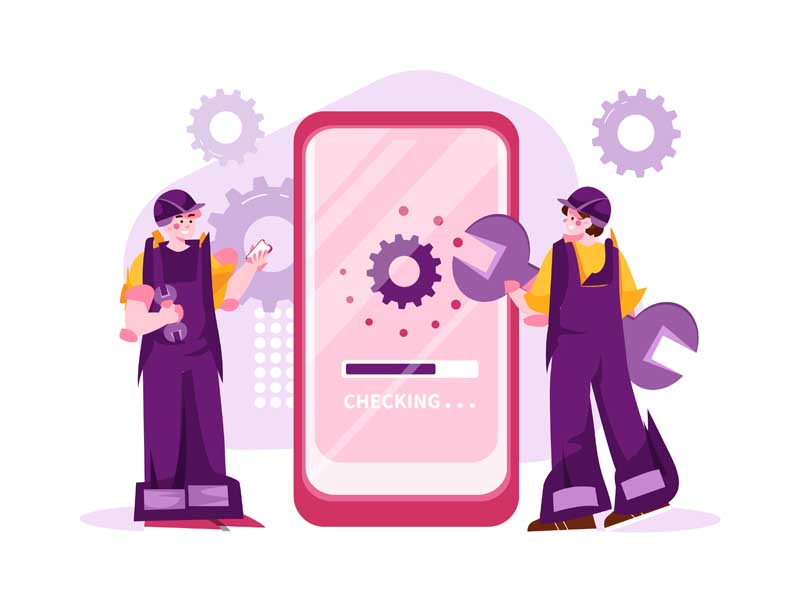 دانلود وکتور مفهومی تنظیمات موبایل