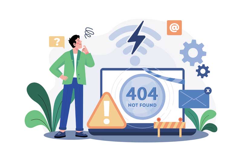 دانلود وکتور مفهومی خطای 404
