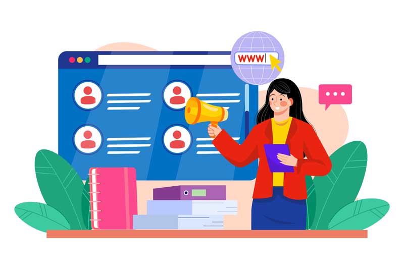 دانلود وکتور مفهومی کار اینترنتی