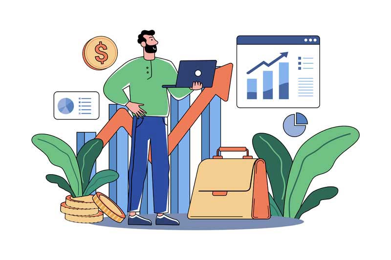 دانلود وکتور مفهومی کسب و کار بورسی