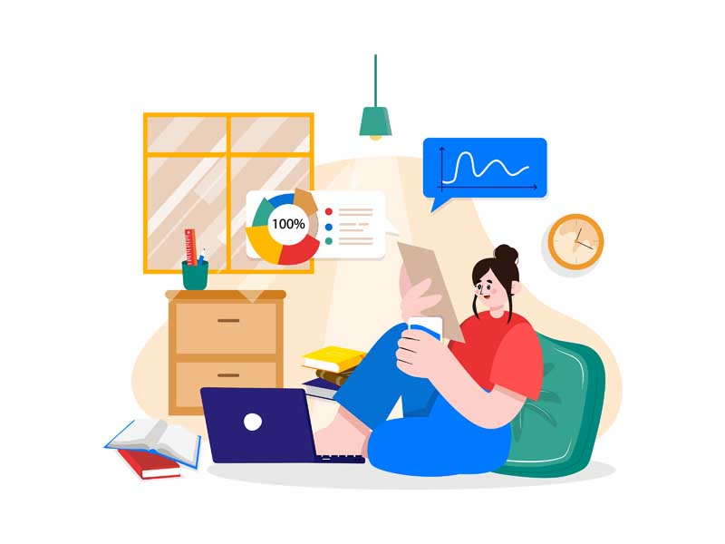 دانلود وکتور مفهومی درس خواندن