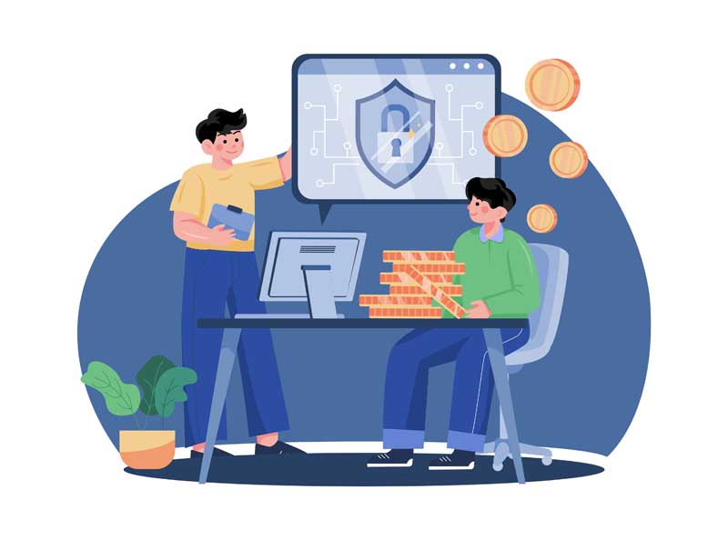 دانلود وکتور مفهومی امنیت سرور