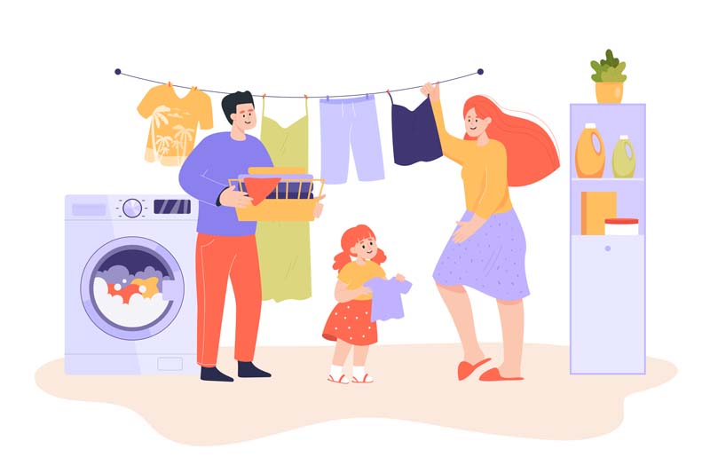 دانلود وکتور مفهومی رختشویی