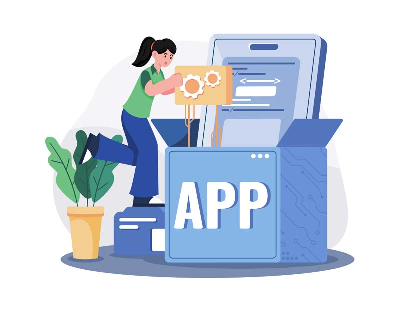 دانلود وکتور مفهومی برنامه نویسی اپ