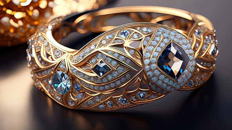 دانلود تصاویر با کیفیت دستبند نگین دار