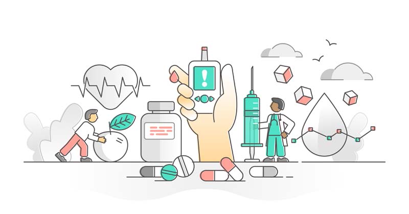 دانلود وکتور مفهومی کنترل دیابت