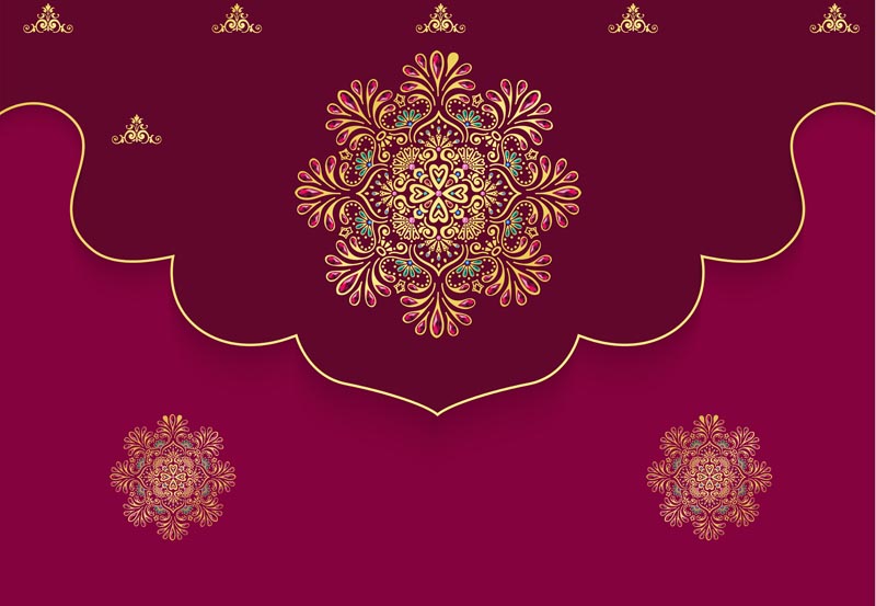 طرح لایه باز پس زمینه زرشکی اسلیمی