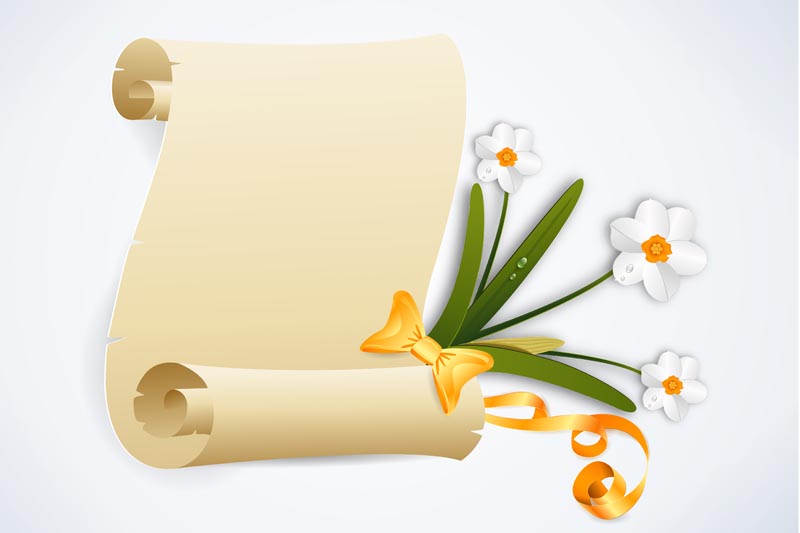 طرح کادرنوشته کاغذ خالی