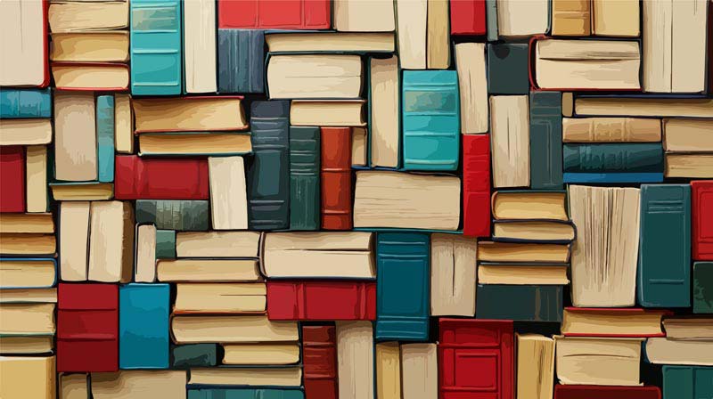 پس زمینه لایه باز دیوار کتابی