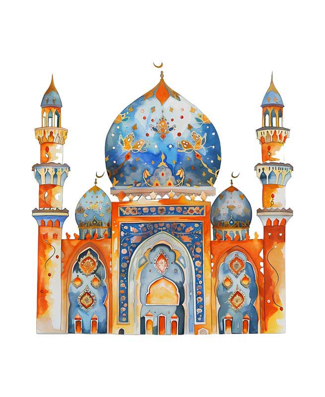 دانلود طرح مسجد آبی و نارنجی
