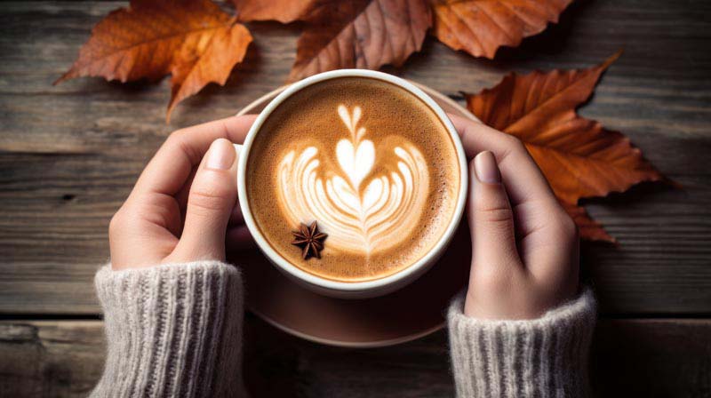 عکس زیبا از کاپوچینو و دارچین
